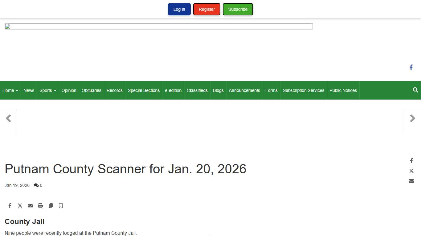 Putnam County Scanner for Jan. 20, 2026 Banner Graphic suncommercial.com